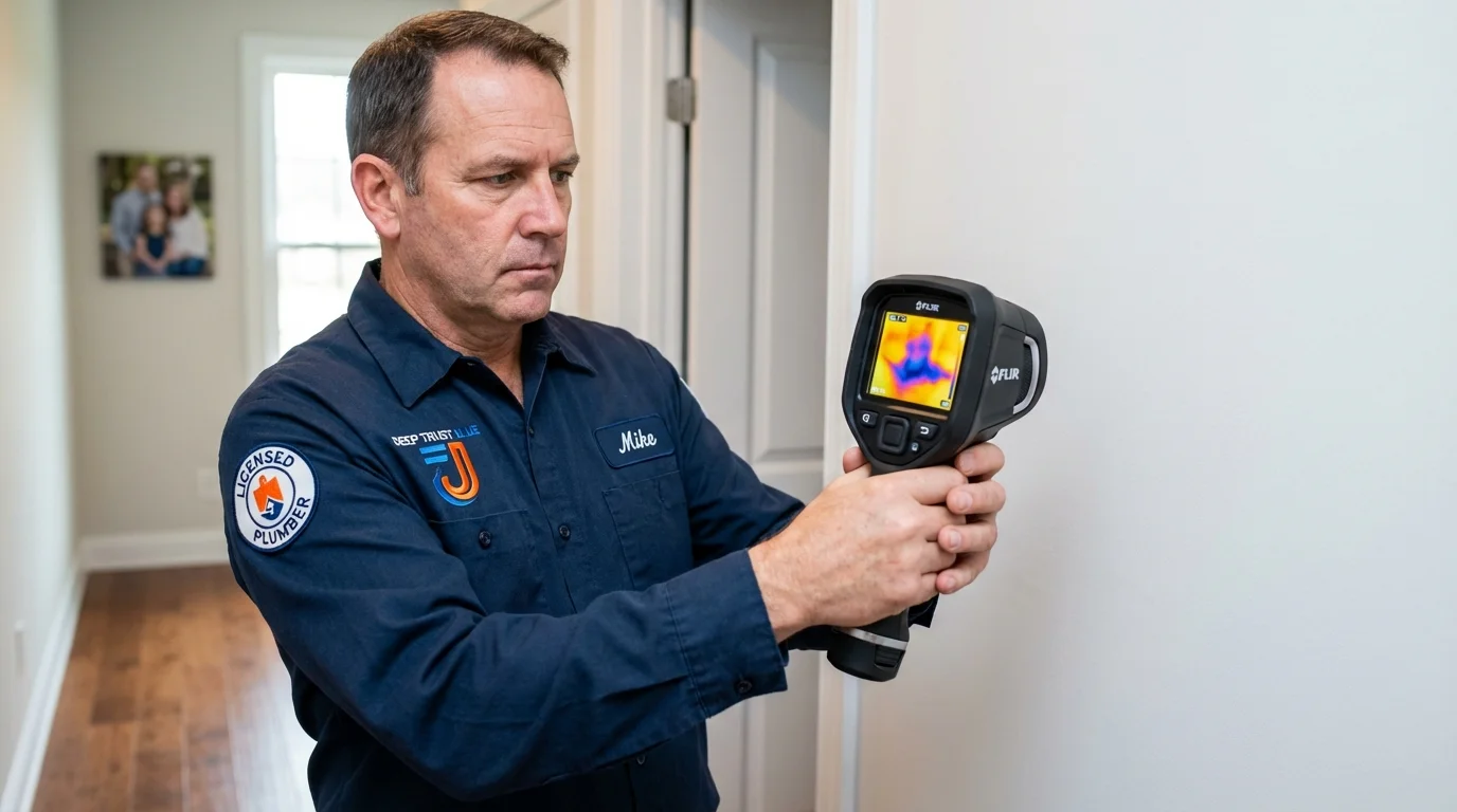 Thermal imaging leak detection by Johns Plumbing LLC in Nora Springs